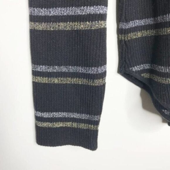 CHASER Metallic Stripe Cutout Sweater  - Picture 3 of 9